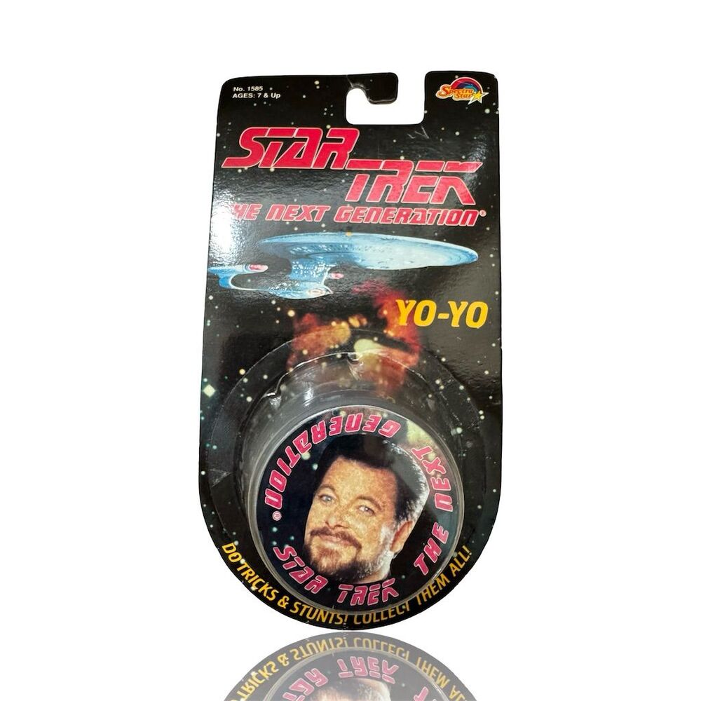 Star Trek TNG Yo-Yo Commander Riker 1993 Vintage Toys: NEW in Box: 90’s Era